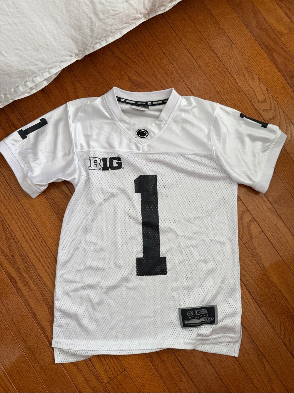 Colosseum White Kids Penn State #1 Football Jersey